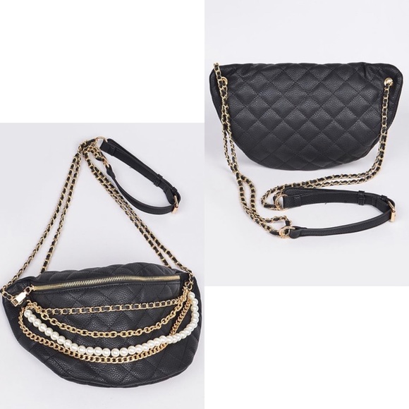 ‼️SOLD‼️✨ Last 1 - Chains Quilted Cross Body Bag ✨ - Picture 2 of 3